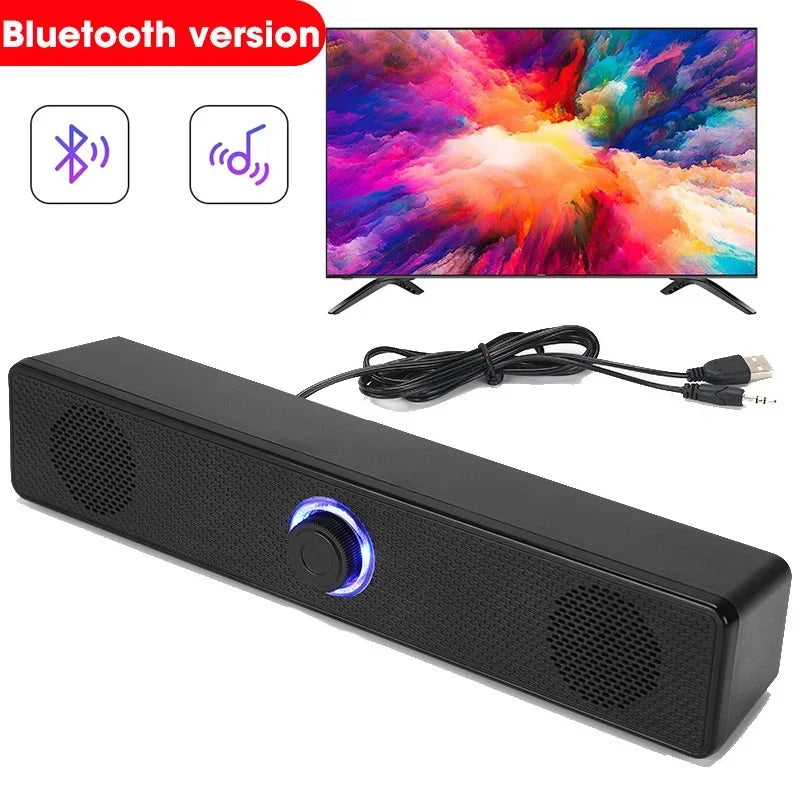 Bluetooth 4D Surround Speaker Home Theater Sound System Computer Soundbar For TV Subwoofer Wired Stereo Strong Bass Zpaxo Bluetooth version