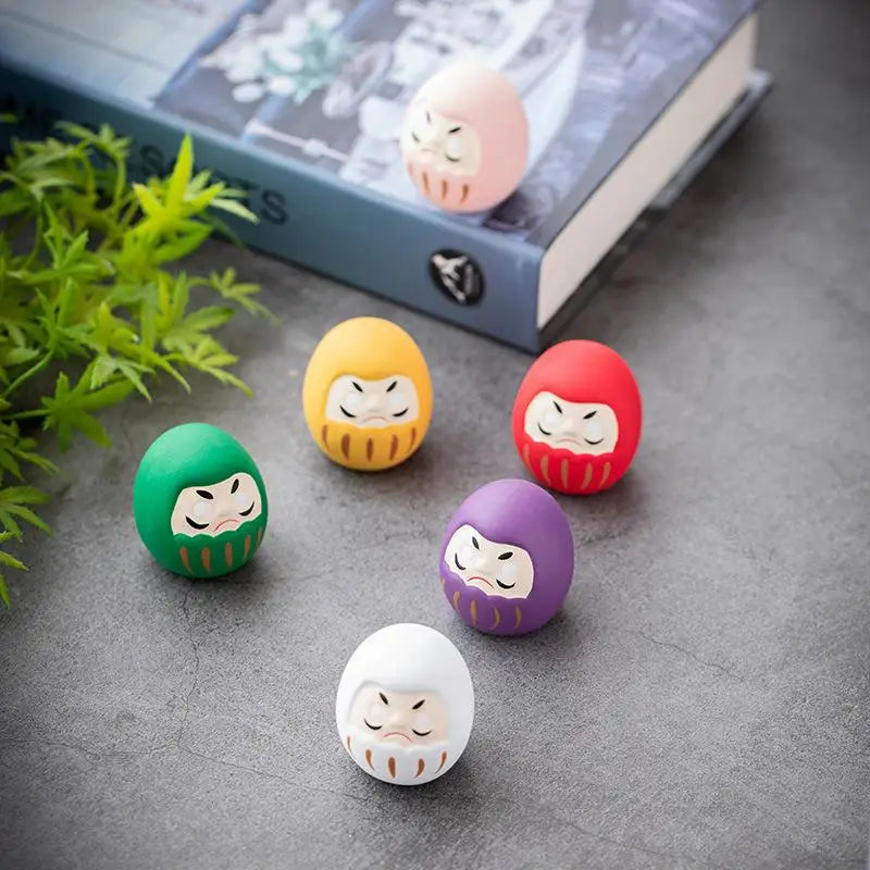 Japanese Daruma Doll Ceramic Statue – Lucky Fortune Decor Lucky Decor Figurine Zpaxo