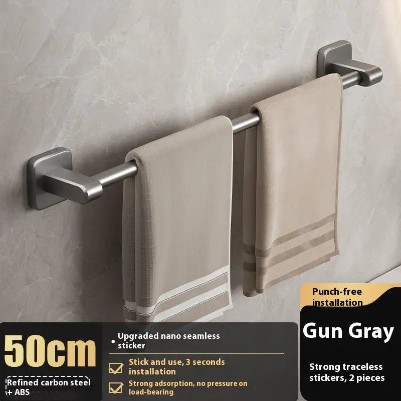 Non-drilling Towel Rack Double Layer Self Adhesive Bathroom Shower