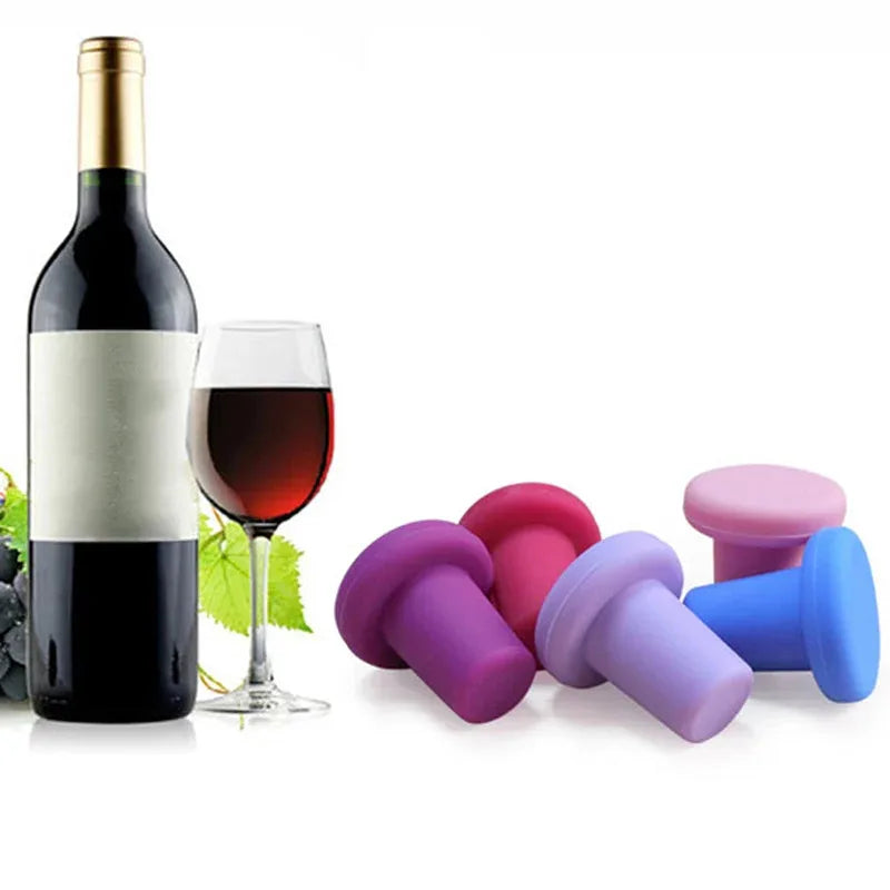 Silicone Wine Bottle Stoppers – Set of 1–4 | Bar Accessories