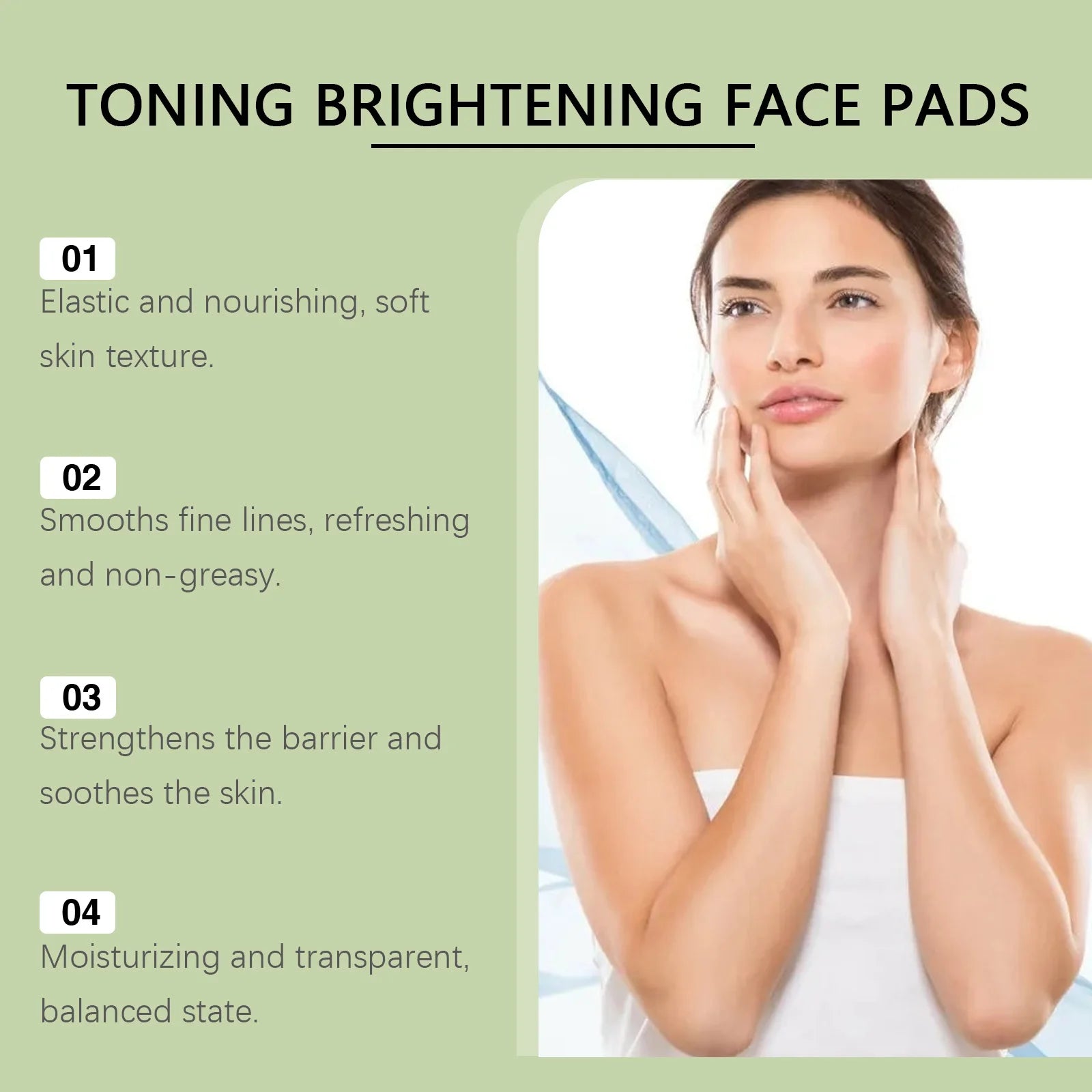 Centella Asiatica Nicotinamide Facial Pads – Brighten & Hydrate Facial Cotton Pads Zpaxo
