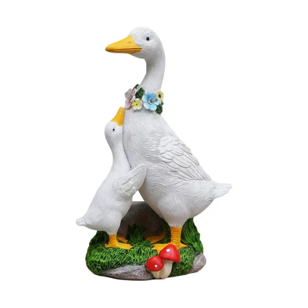 Porch Goose Solar-Powered Resin Outdoor Figurine Garden Statue Ornament for Homeowners Gardeners Collectors Lawn Patio Entryway Zpaxo A CN