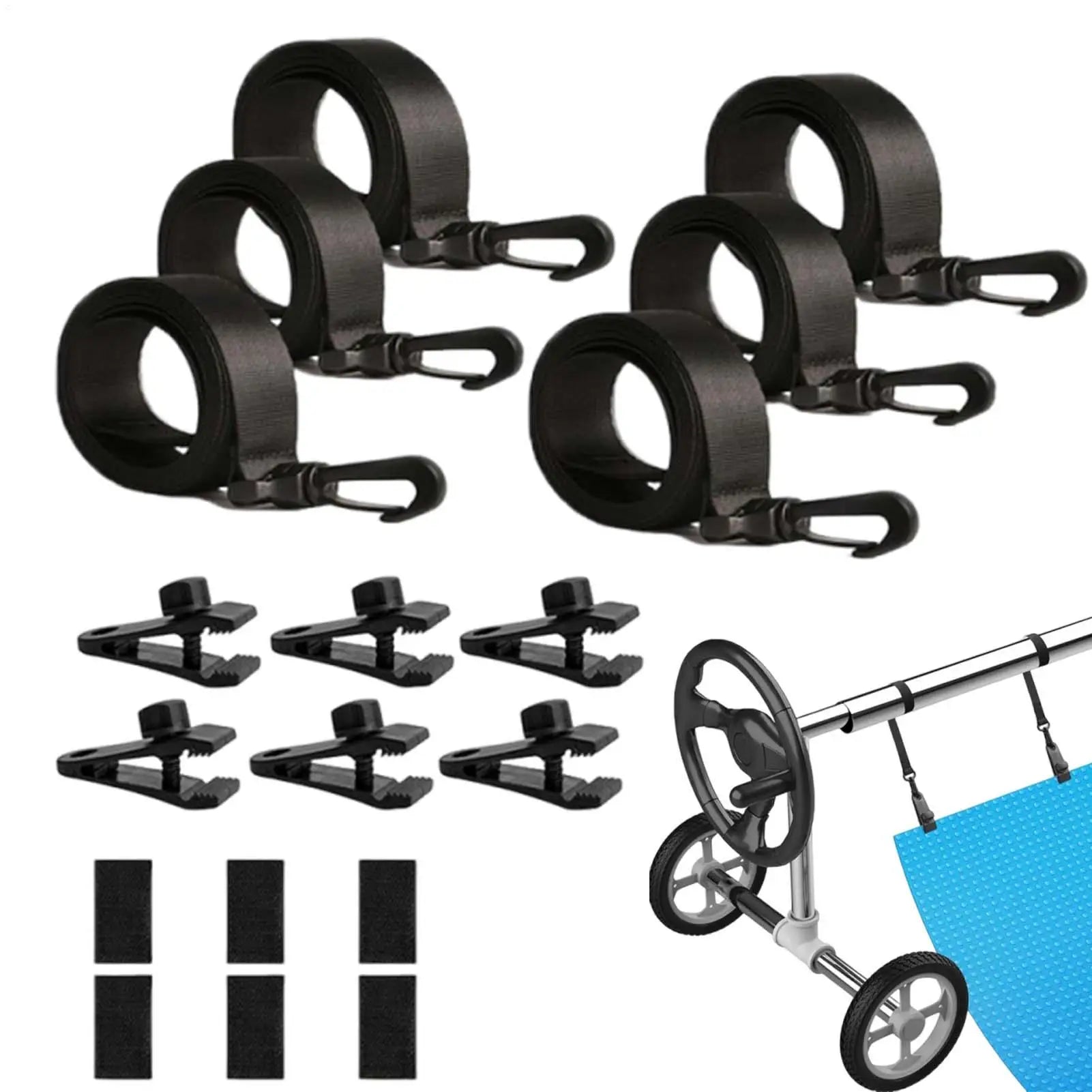 Universal Heavy Duty Solar Cover Reel Strap UV-Resistant Fastening