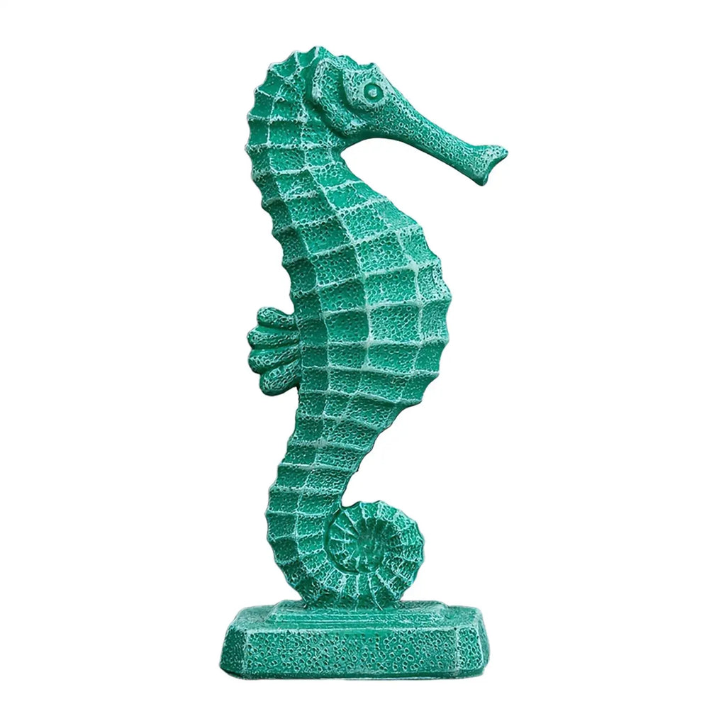 1Pc Seahorse Figurine Craft Figurine Home Art Modern Gift Collection Detailed Sea Horse Statue Ocean Sculpture Seahorse Ornament Zpaxo