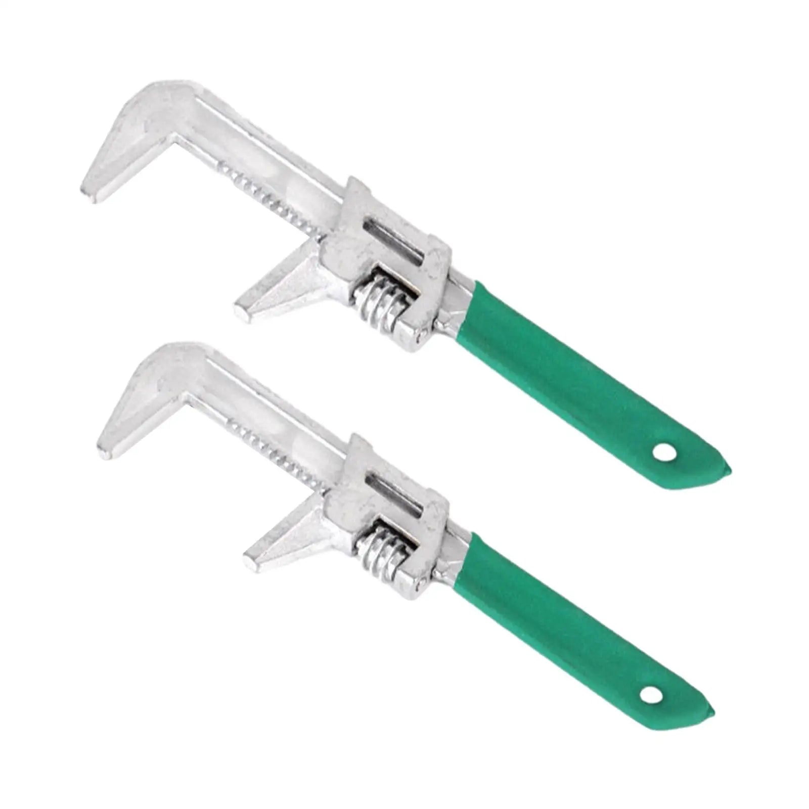 F Type Adjustable Wrench Steel Versatile Plumbing Repair Hand Tools Wide Mouth Wrench Right Angle Spanner for DIY Project Zpaxo