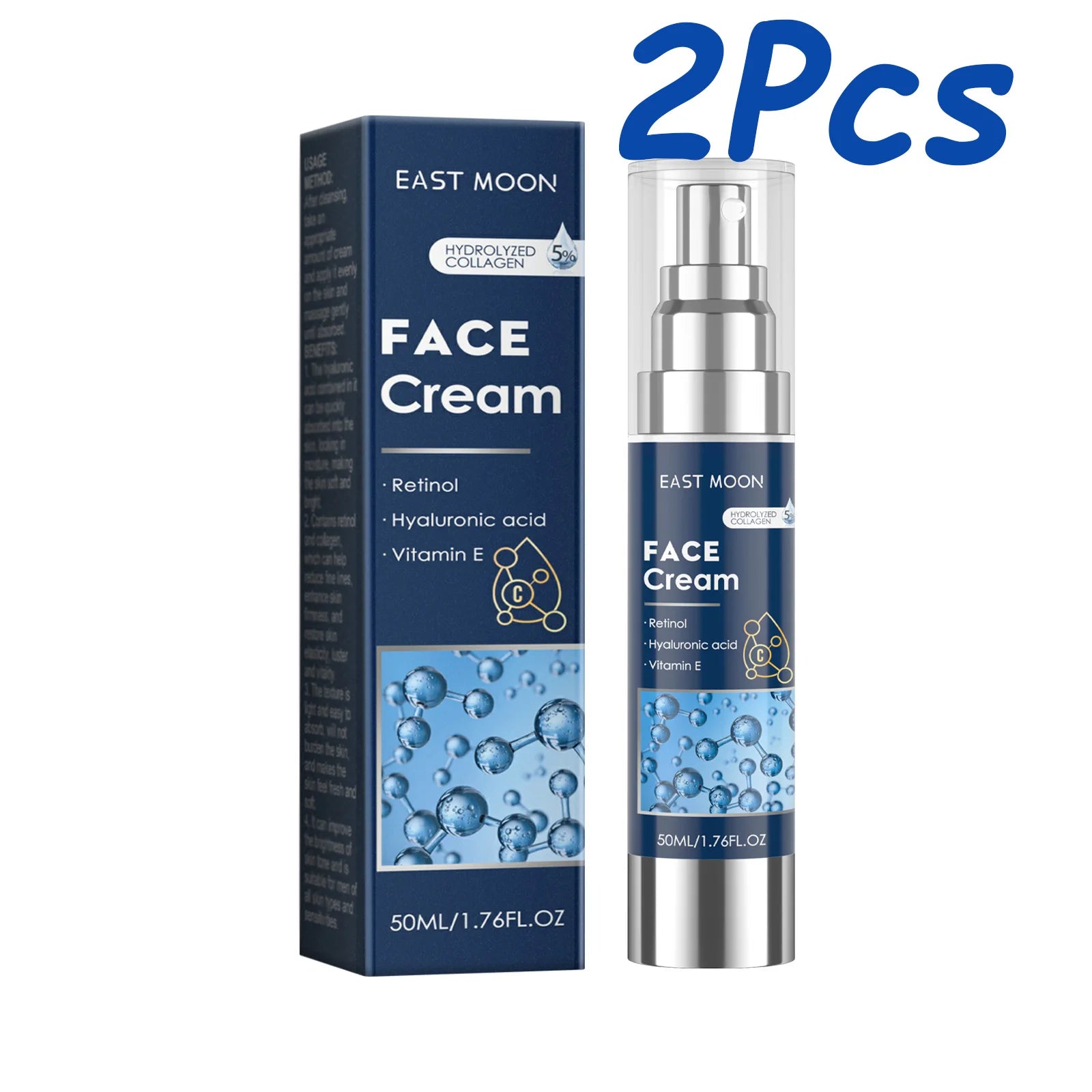 East Moon Retinol Face Cream for Men – Anti-Aging & Firming Men's Face Cream Zpaxo 100ml Boxed