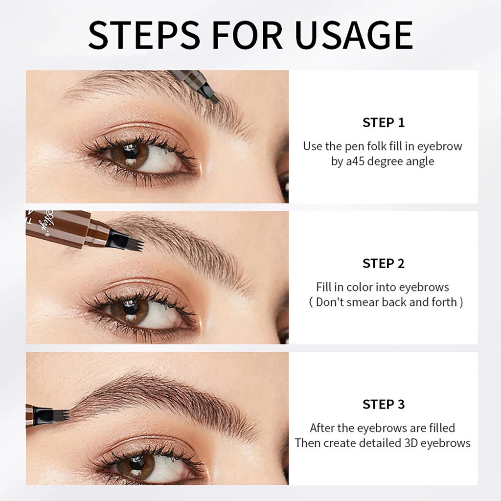4 fork microblading eyebrow pencil waterproof eyebrow pencil natural long-lasting eyebrow makeup five colors Zpaxo