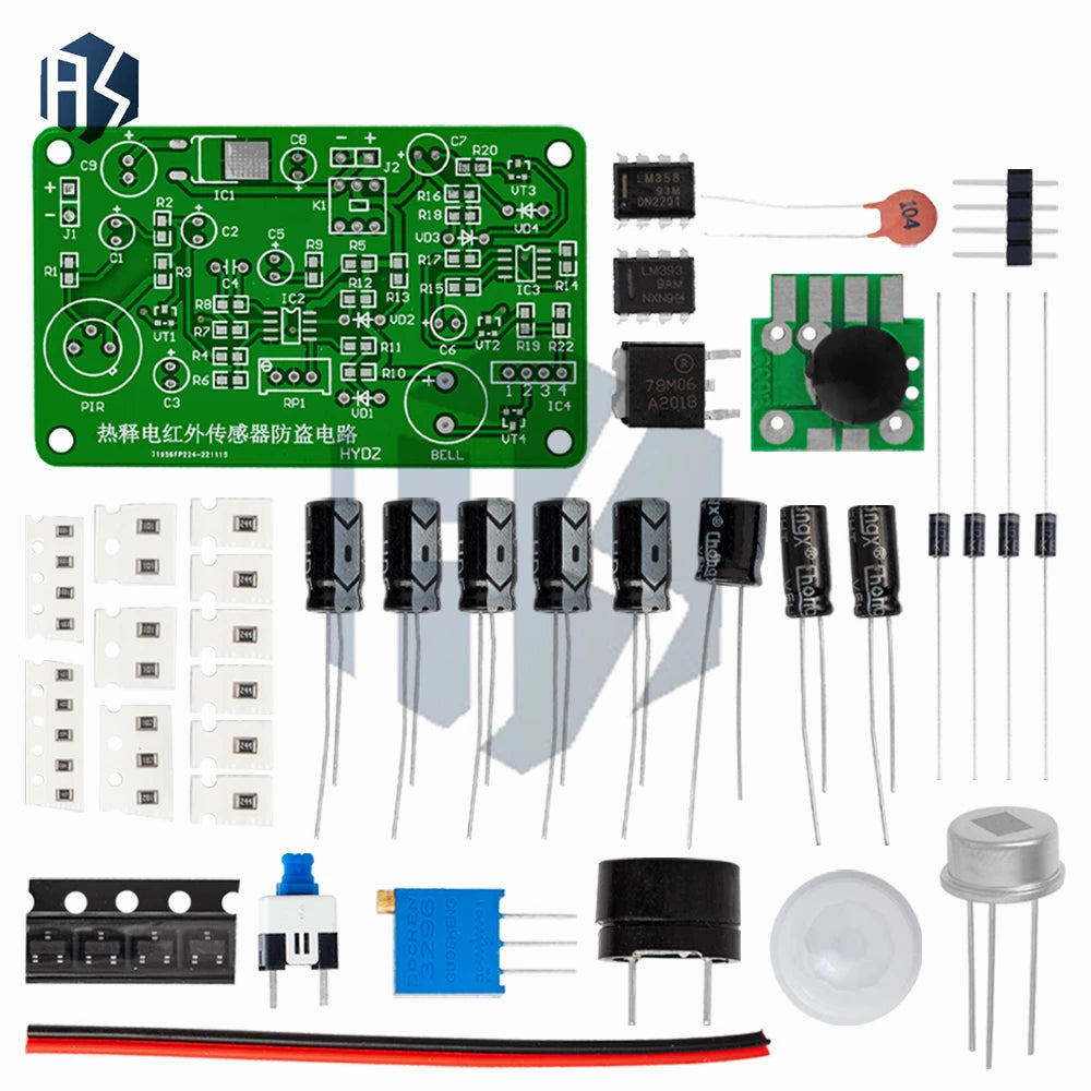 Pyroelectric Infrared Motion Sensor Module (HC-SR501) – Human Body Detection, Ideal for DIY Alarm & Electronics Learning Zpaxo