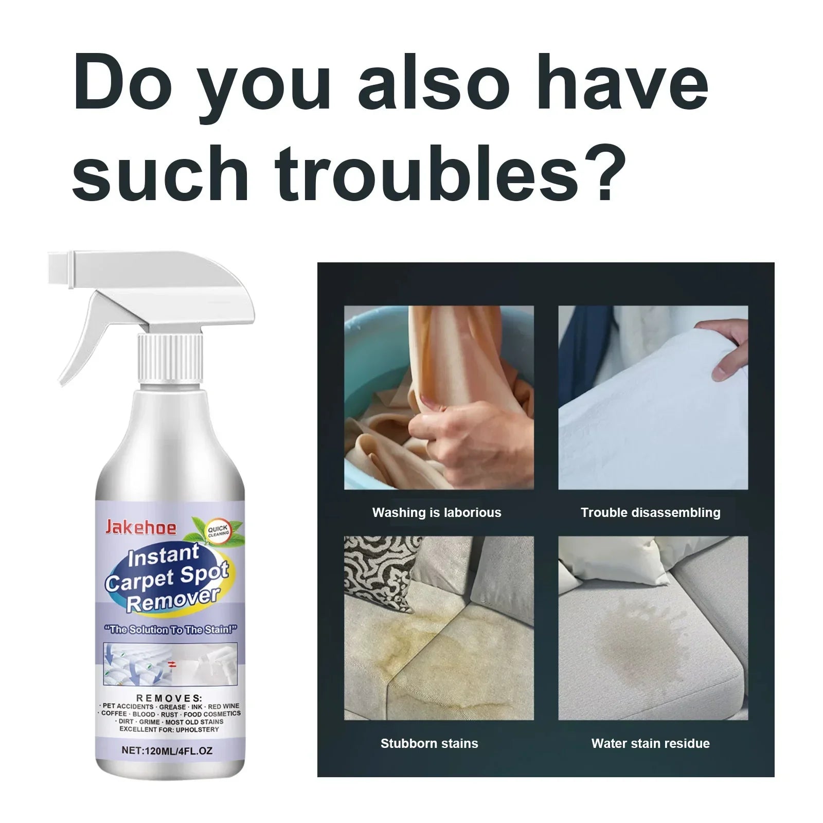 Carpet Cleaner Liquid Safe Lasting Powerful Stains Remover Fabric Sofa Surfaces Clean Multifunctional Carpet Fragrance Detergent Zpaxo