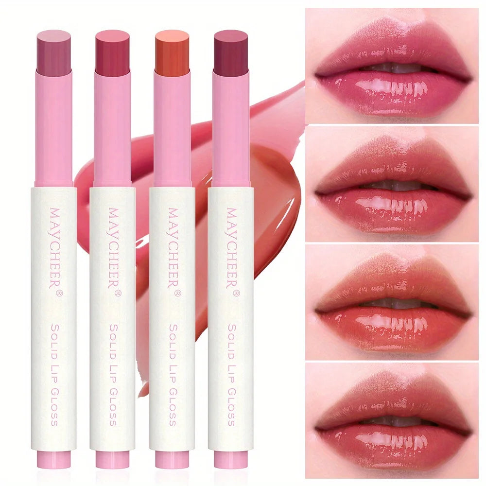 Light-holding mirror solid lip gloss, water-gloss mirror lip glaze, not easy to stick to the cup, long-lasting moisturizing Zpaxo