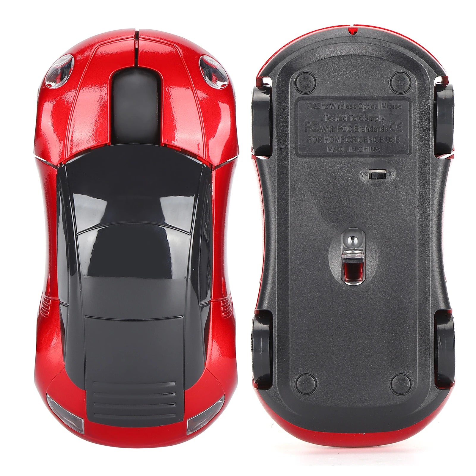 Laptop Wireless Mouse Smart CarShaped Portable 2.4G Cordless Mouse with USB Receiver for Office Laptop Computer Tablet Zpaxo