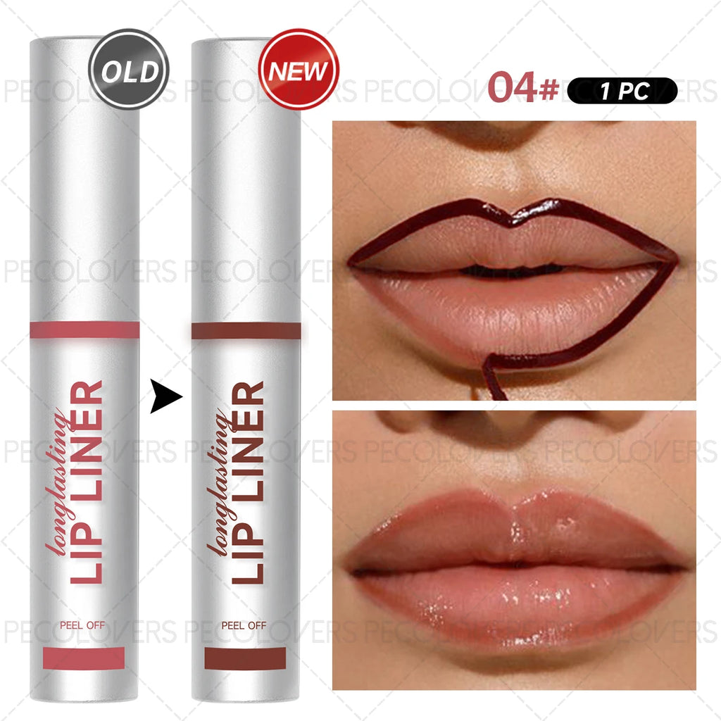 1PC Semi-Permanent Lip Liner Tint |-Off Lip Liner & Gloss | Waterproof Semi-Permanent | Sweat-Proof & Long-Lasting Zpaxo 04