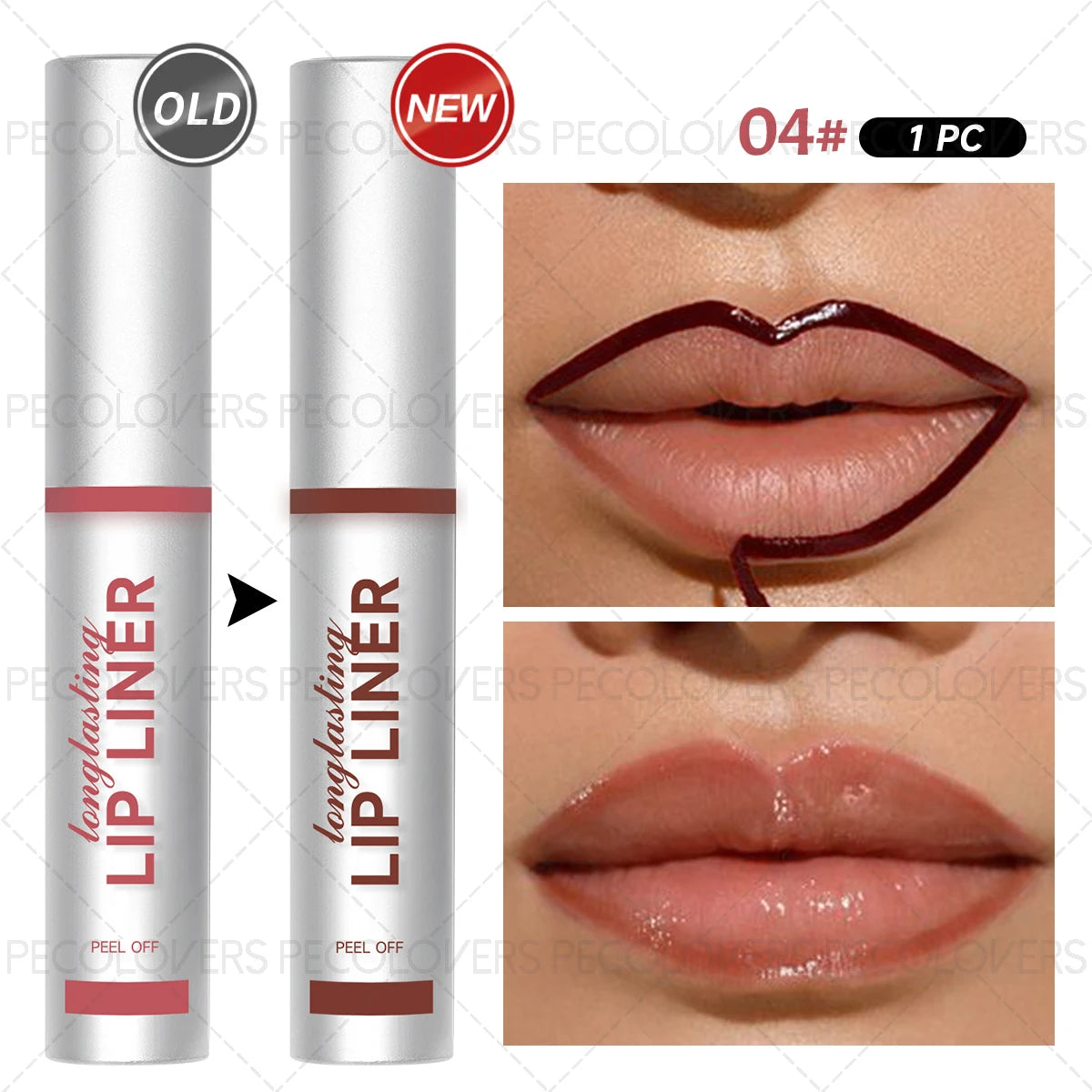 1PC Semi-Permanent Lip Liner Tint |-Off Lip Liner & Gloss | Waterproof Semi-Permanent | Sweat-Proof & Long-Lasting Zpaxo 04