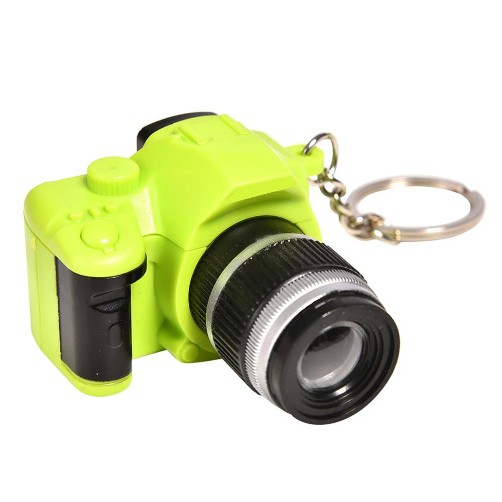 Accessorie Mini Sound Led Light Pendant Camera Keychain Simulation Zpaxo Green