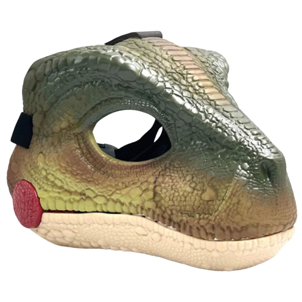 Dinosaur Head Face Mask Scream 3D Lifelike Headwear Halloween Zpaxo Green Mask