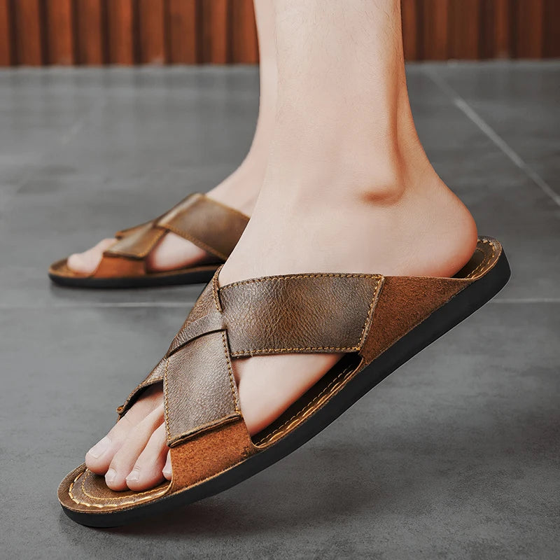 Men's Slippers Comfortable Lightweight Soft Sole Casual Slides Indoor