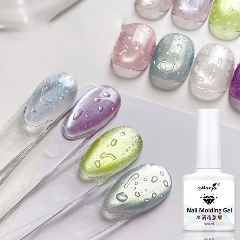 8/10ml Water Drop Top Coat Non Wipe Spring Summer Collection Clear Versatile Water Drop Shape High Gloss Nail Art Functional Gel Zpaxo