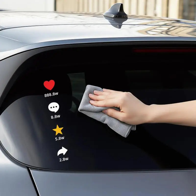 Funny Social Media Car Window Stickers – Waterproof Decals