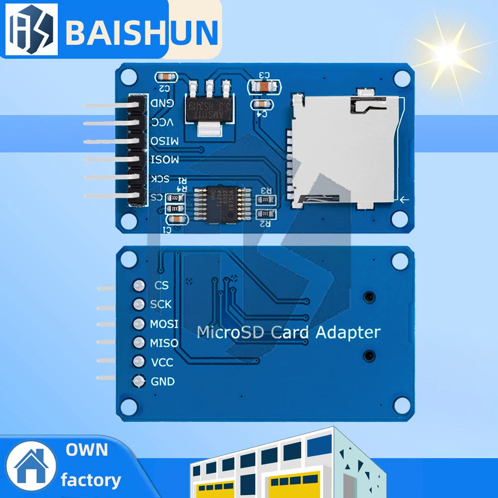 1PCS/5PCS Micro SD/TF Card Reader Module: SPI Interface with Level Shifter Chip for Arduino Compatible Zpaxo