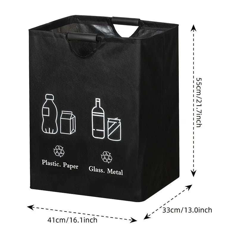 Foldable Storage Bag Holds 65 Bottles Durable Polyester Waste