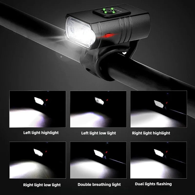 Bicycle Lights Aluminum Alloy Headlights Strong Light Riding Flashlight Equipment Night Riding Road Mountain Bike Kit Taillights Zpaxo