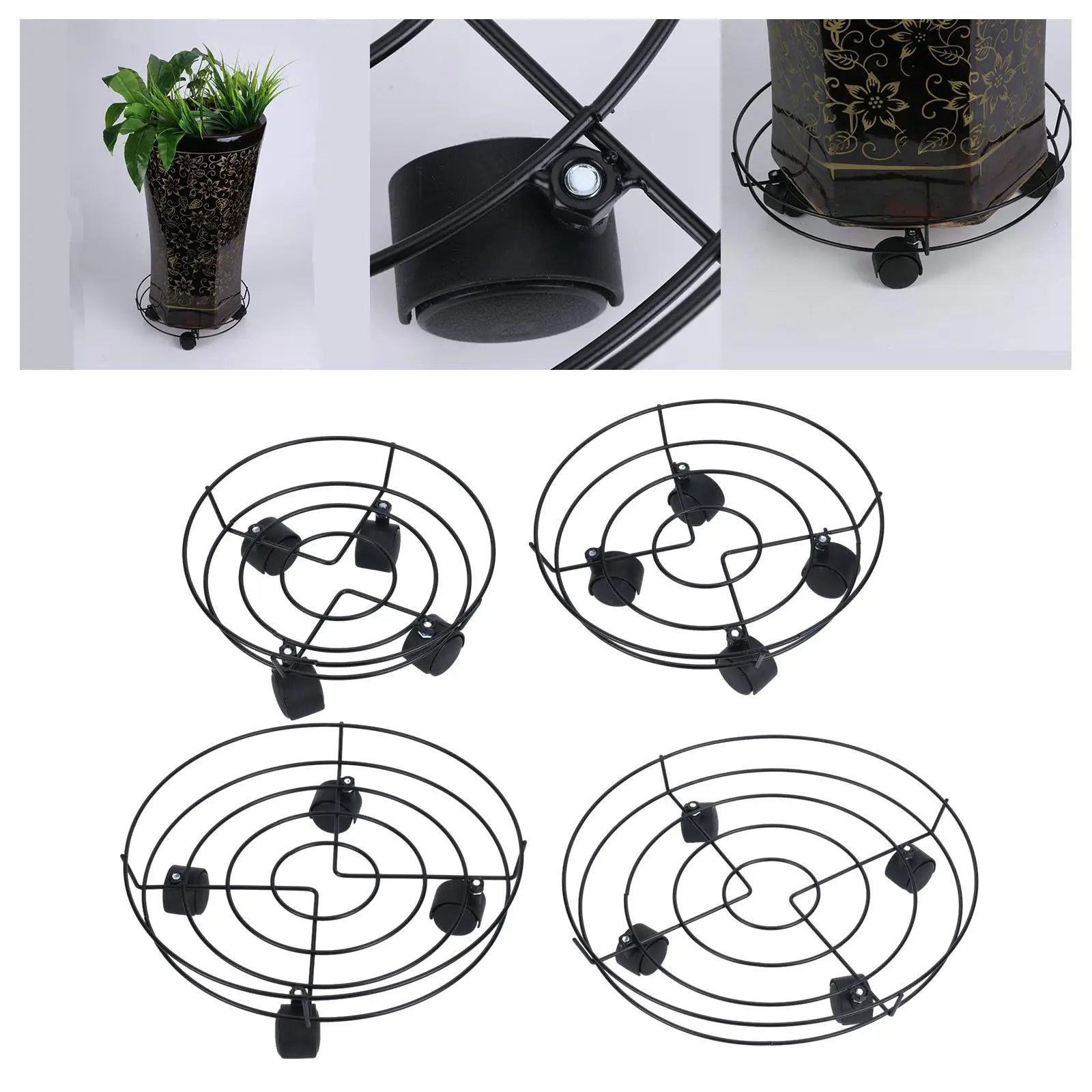 Plant Trolley on Wheels Heavy Duty Plant Stand with Wheels for Large Potted Trees Large Pots Plant Pot Indoor Large Vases Zpaxo