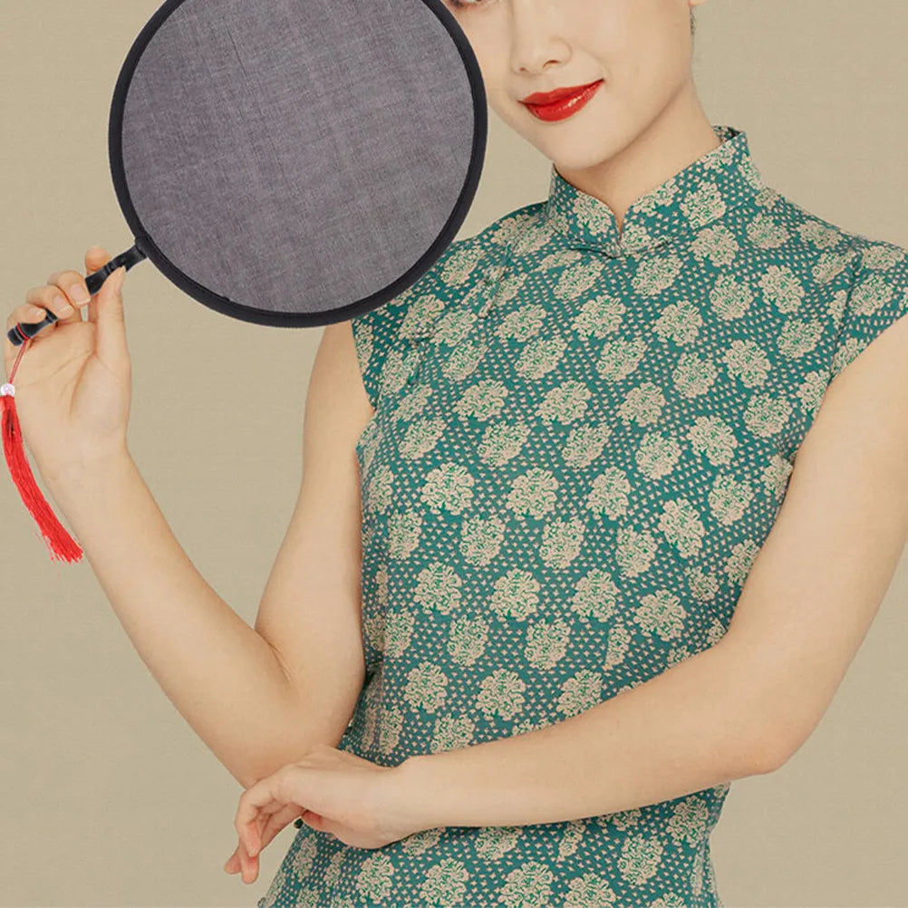 4Pcs Foldable Round Hand Fans Lightweight Portable Instant Cooling for Weddings Festivals Multi-Purpose Use Round Hand Fan Zpaxo