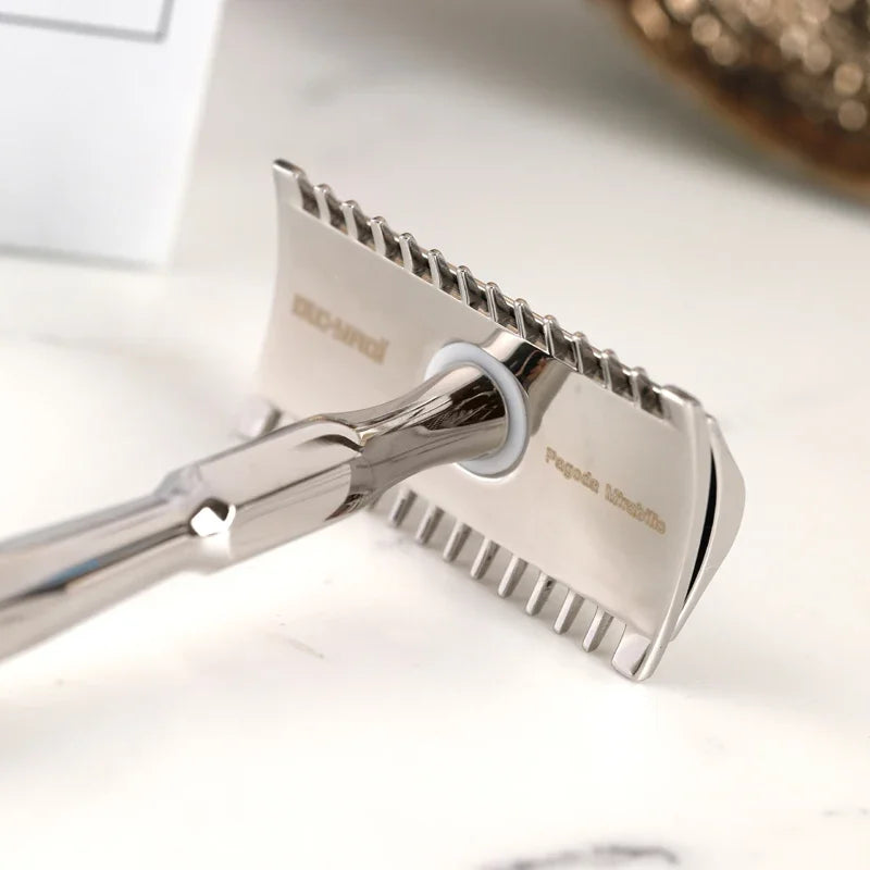Yaqi Pagoda Mirabilis Stainless Steel Safety Razor for Men Safety Razor Zpaxo