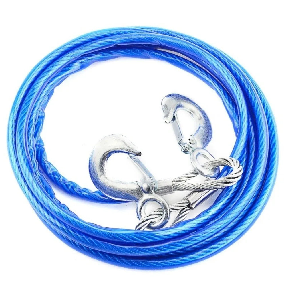 Wear Resistant Trailer Rope Steel THick Solid Emergency Strength Wire Zpaxo Blue