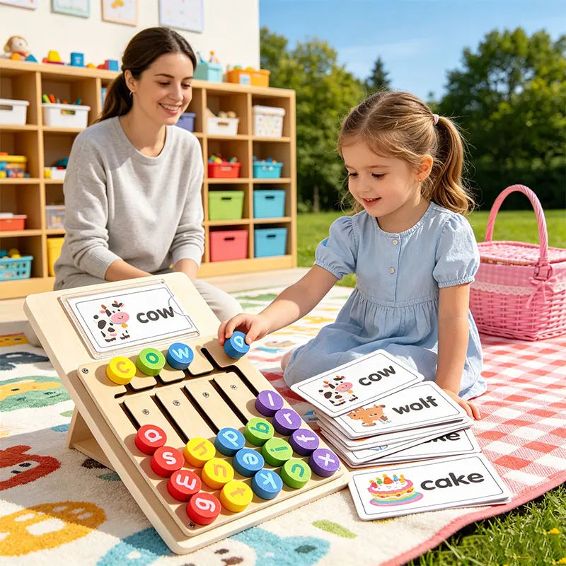 Educational Letter Matching Toy Featuring Spelling Board 12