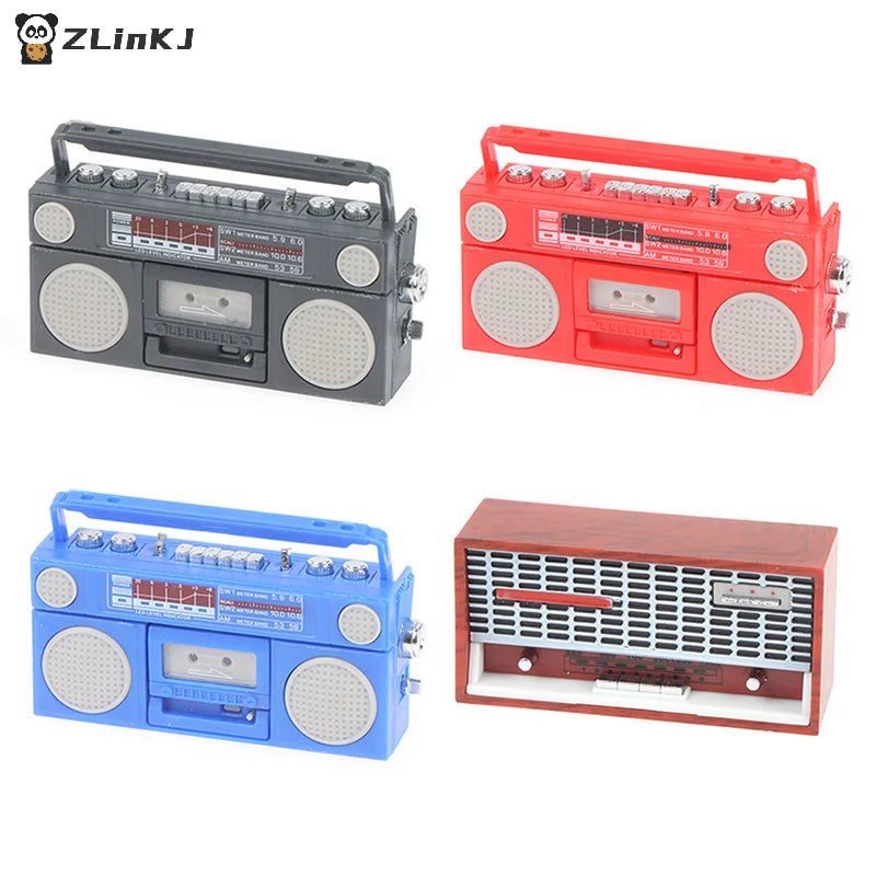 ▶1Pc 1:12 Dollhouse Miniature Radio Model Zpaxo