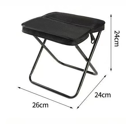 Creative Outdoor Backpack Folding Pencil Case Stool Portable and Easy Camping Equipment Shoulder Bag Stool Sports Folding Chair Zpaxo Black S
