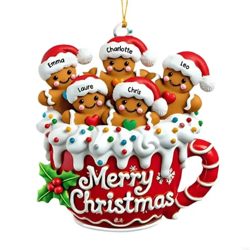 Holiday Decoration Acrylic Gingerbreads Cookie Hanging Ornament