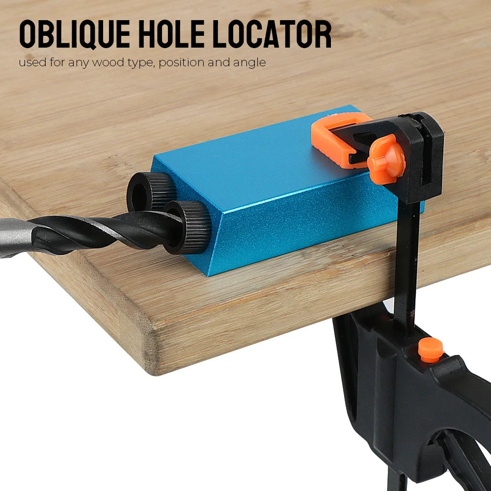 7 14 Hole Puncher Woodworking Drilling Guide Locator Drill Bit 15