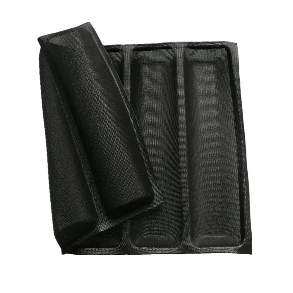 Non-Stick Baguette Wave French Bread Bakeware Perforated Baking Pan Mat for 12-Inch Sub Rolls Silicone Baking Liners Zpaxo