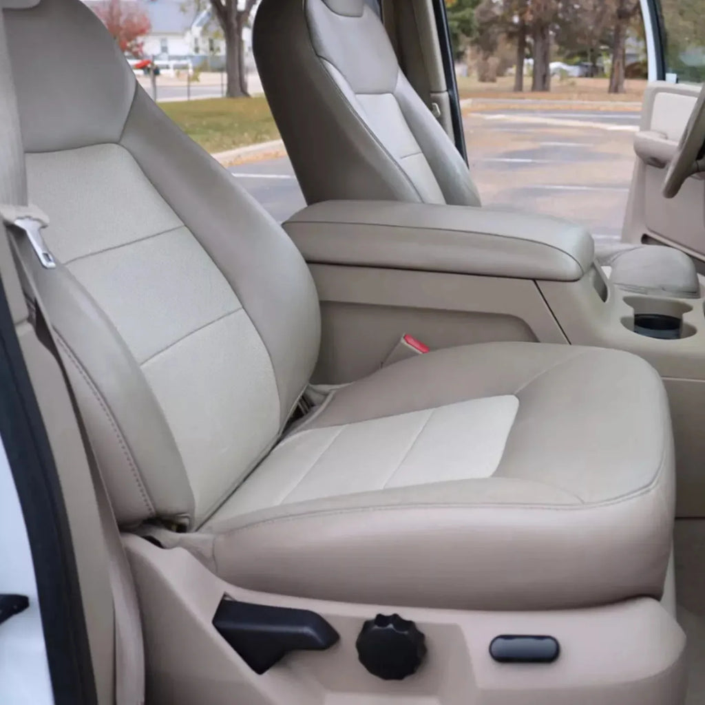 Ford Car Front Driver Passenger Bottom Lean Back Leather Seat Cover