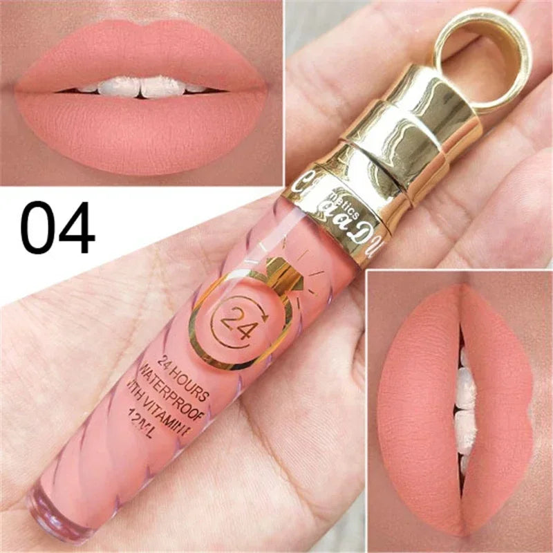 Make Up Lips Matte Liquid Lipstick Waterproof Long Lasting Sexy Zpaxo 04