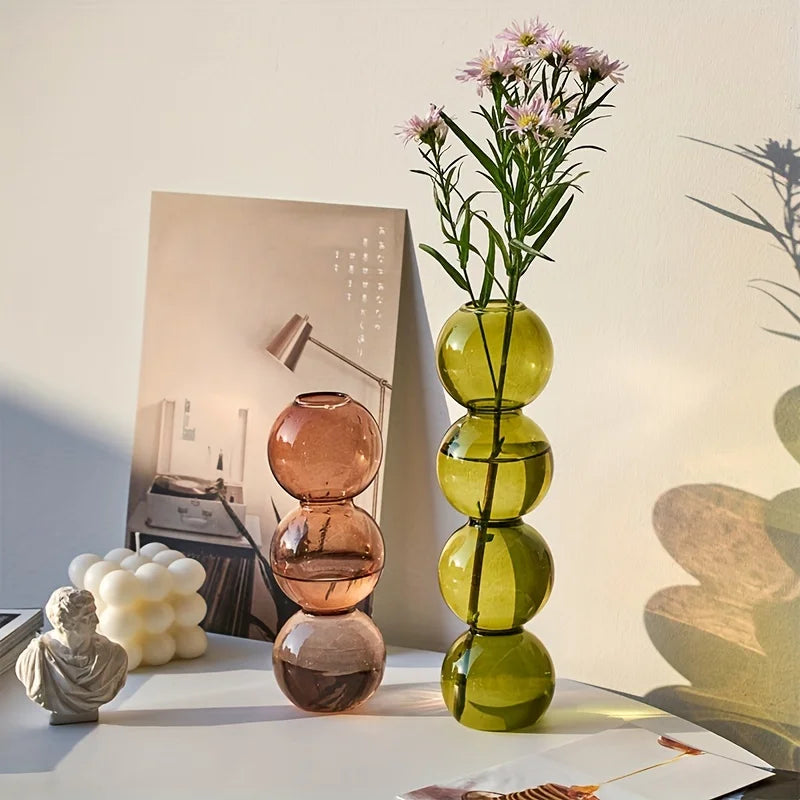 Nordic Glass Bubble Vase – Hydroponic Bud Vase Home Decor