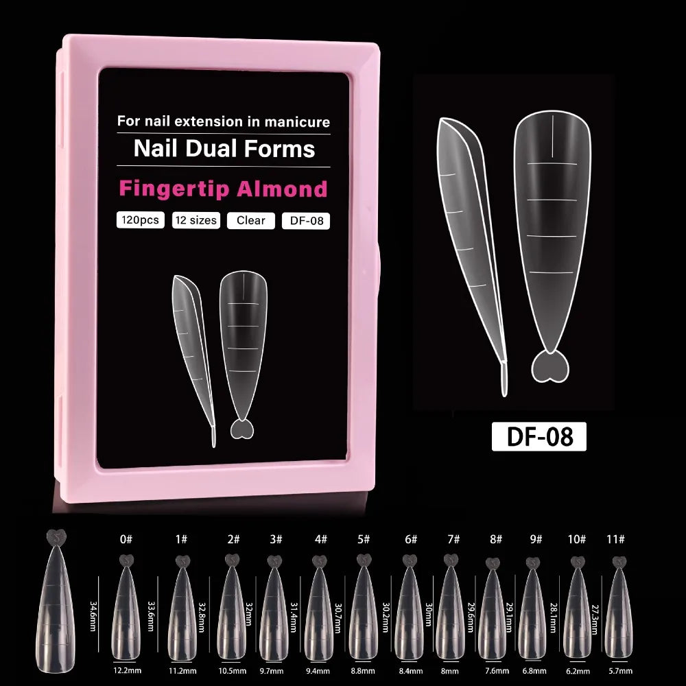 Inner French Line Nail Molds 12 Sizes Square Shape Acrylic Art Mold Zpaxo H