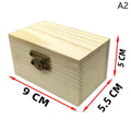 Blank Square Shape Unfinished Wooden Jewelry Box Kid DIY Craft Zpaxo A2