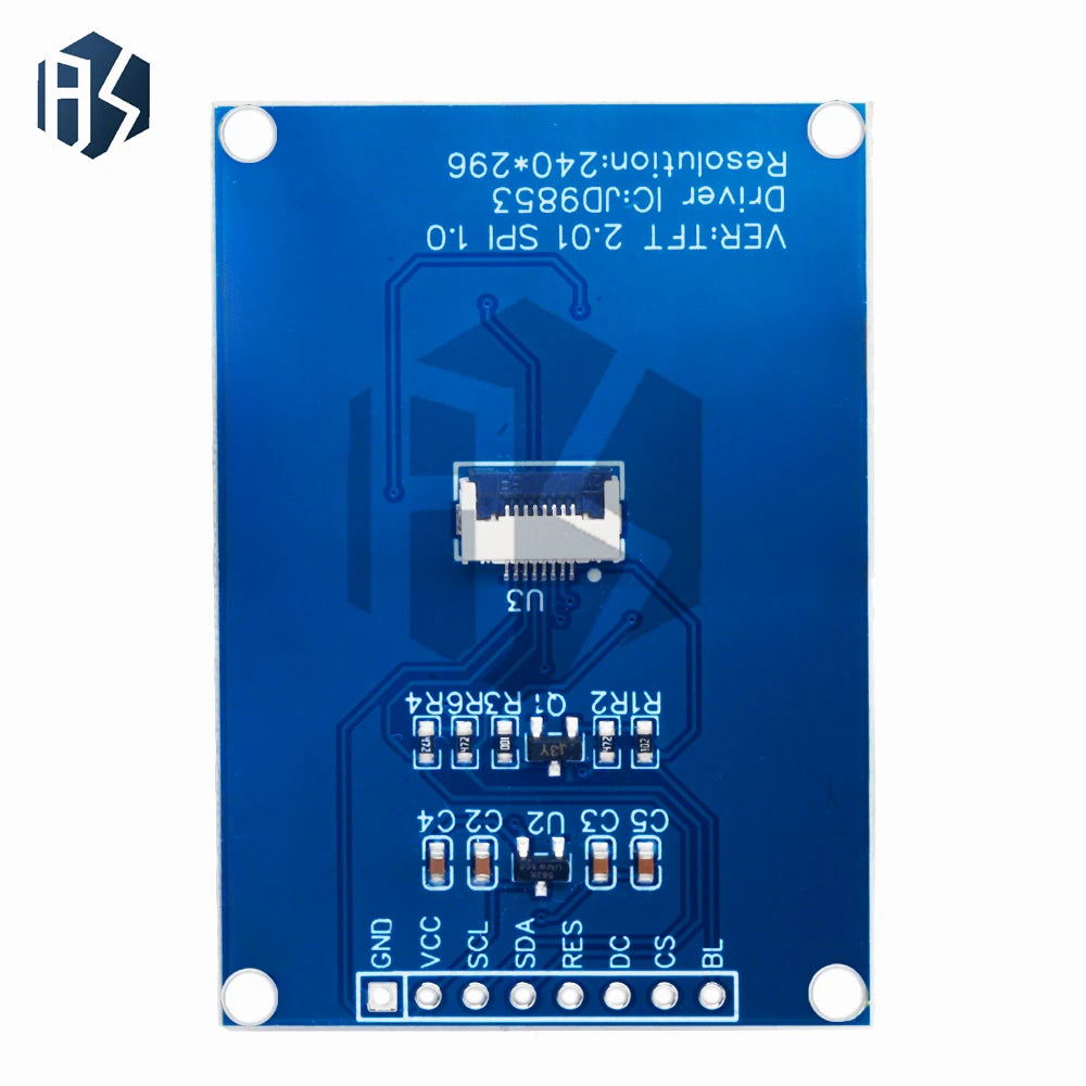 240x296 SPI TFT LCD Screen Module JD9853 Controller 8 Pin Breakout Zpaxo