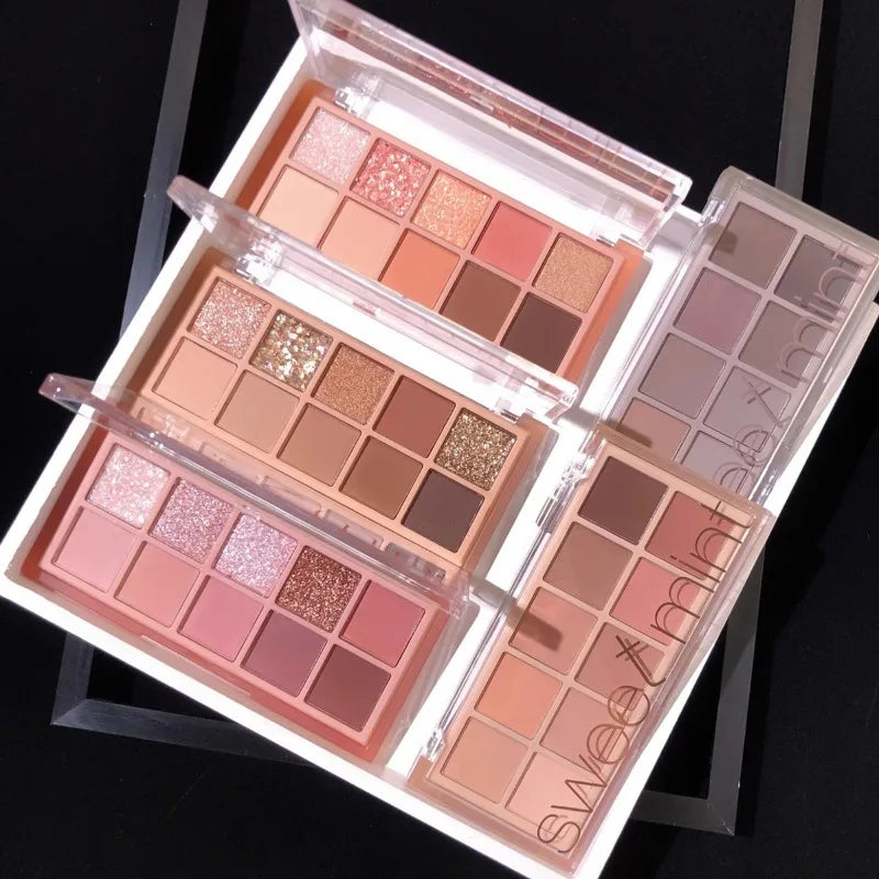 10 Eyeshadow Palette Matte Pearl Fine Shining Pumpkin Tea Milk Earth