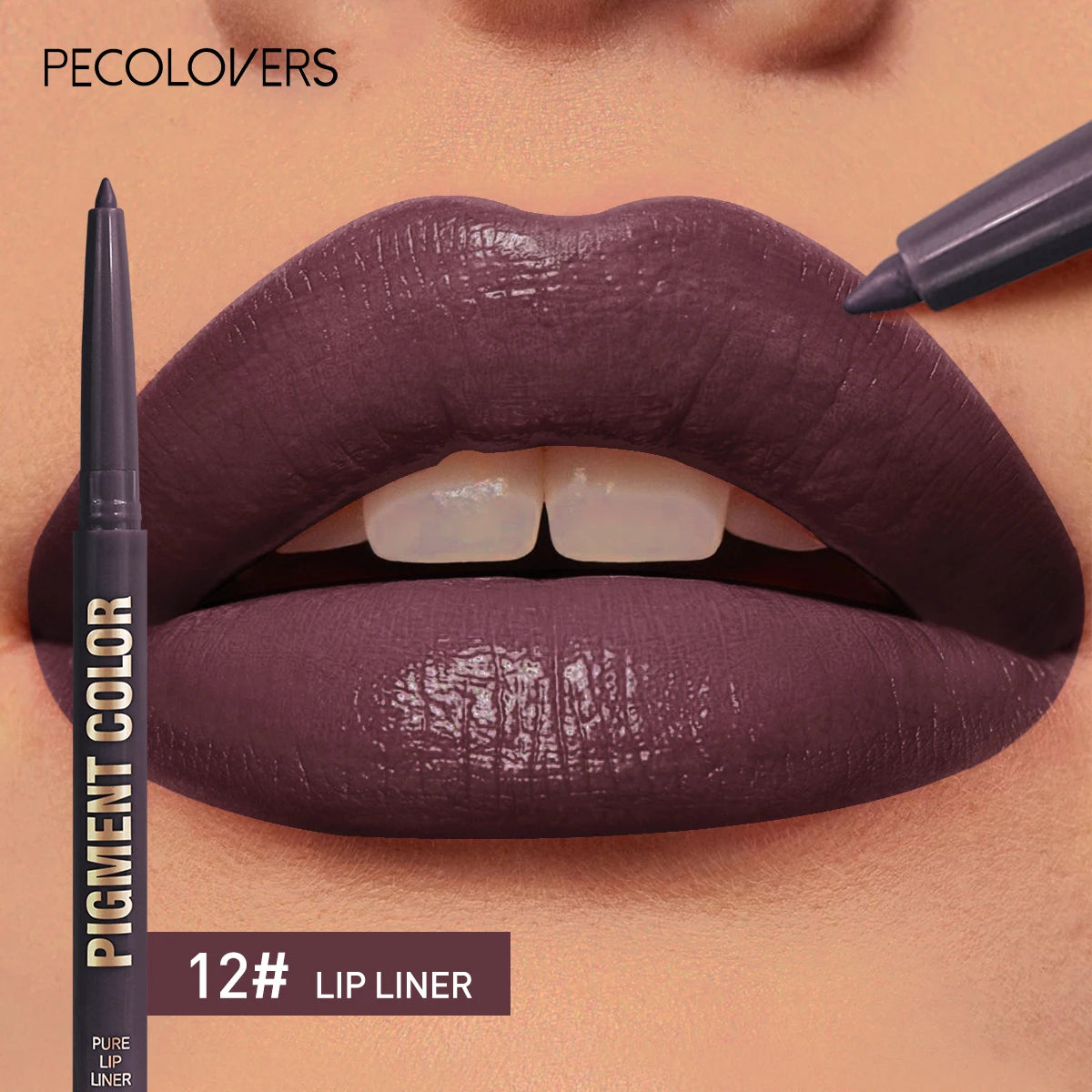 1PC Matte Lip Liner - Long-lasting, Waterproof, Easy To Glide, Moisturizing Formula for All Skin Types, Lip Makeup Zpaxo 12