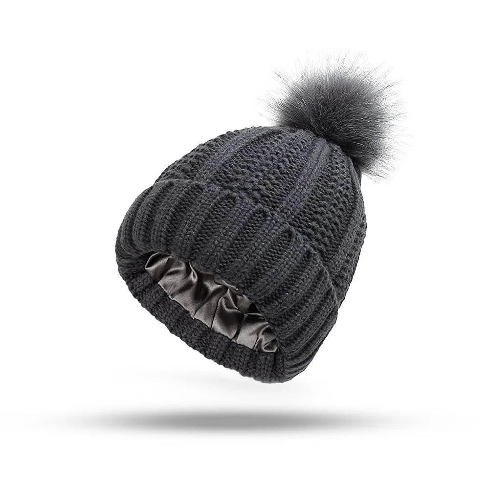 Women's Double-Layer Pineapple Knit Beanie – Winter Hat