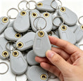 125KHz EM4305 T5577 RFID Key Tags Ring Blank Chip Copy Writable Grey Zpaxo 100pcs grey