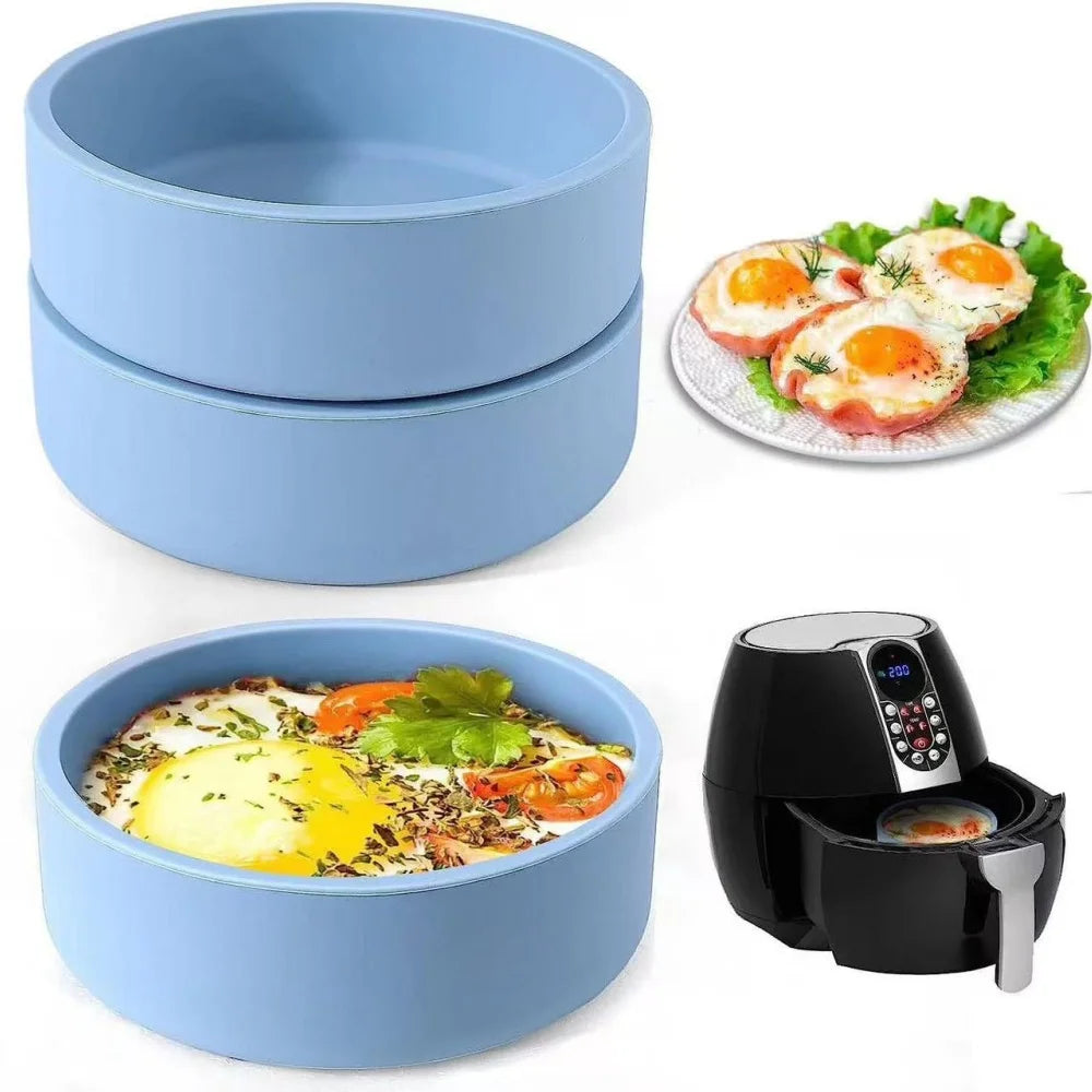 1 Circular Air Fryer Egg Mold Cooker Cup Microwave Oven Cooking Zpaxo