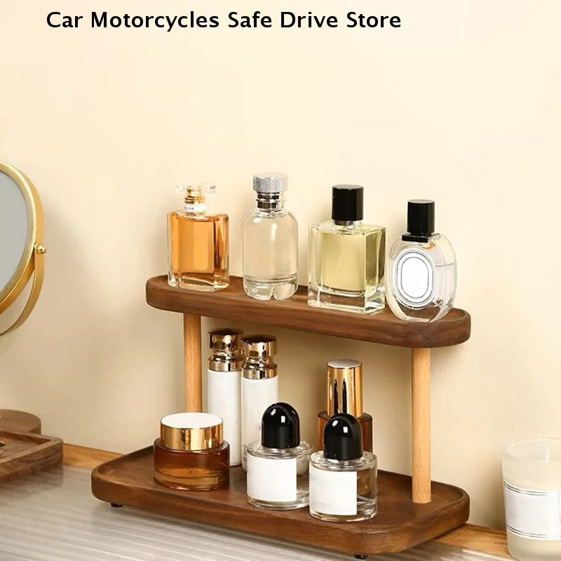 Versatile 2-Tier Wooden Storage Rack Kitchen&tea Room-countertop