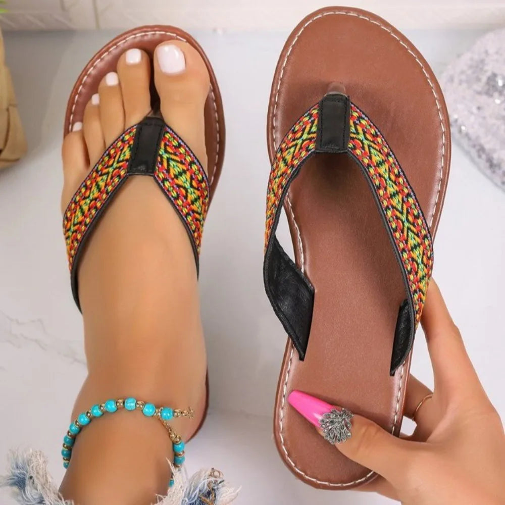 Large Flip Flops Women's Summer Fashionable Comfortable Flat Beach