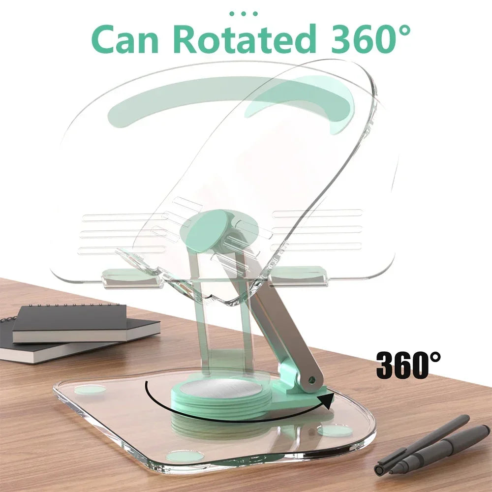 Transparent Rotating Stand Acrylic Plate Desktop Mobile Phone Tablet Zpaxo