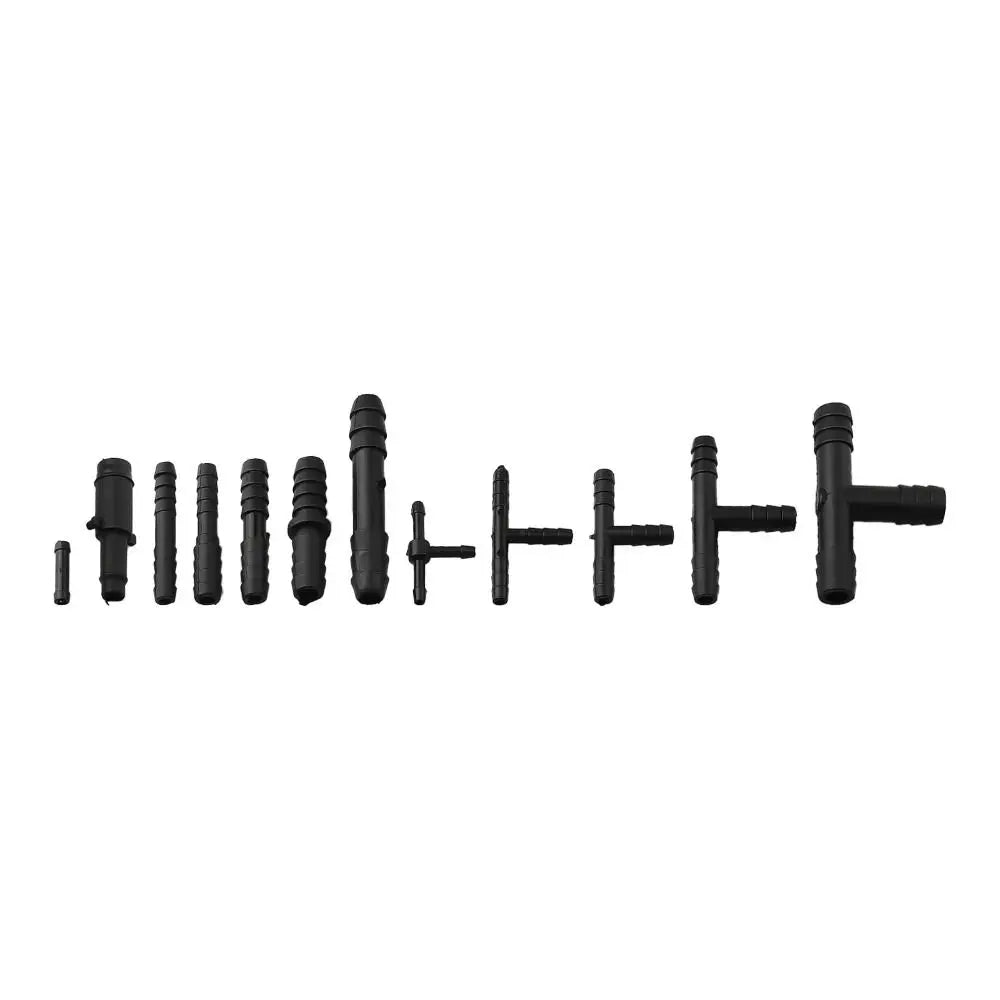 Tee Connectors Quick Connect Fittings Straight Connectors Buckle Combination Water Spray Pipe Connectors 113PCS Set Durable Zpaxo
